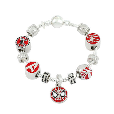 Pandora Style Charm Bracelet - Marvel Spiderman