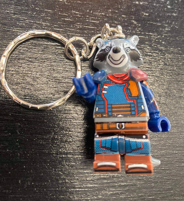 Guardians of the galaxy Rocket Lego  Style Keyring